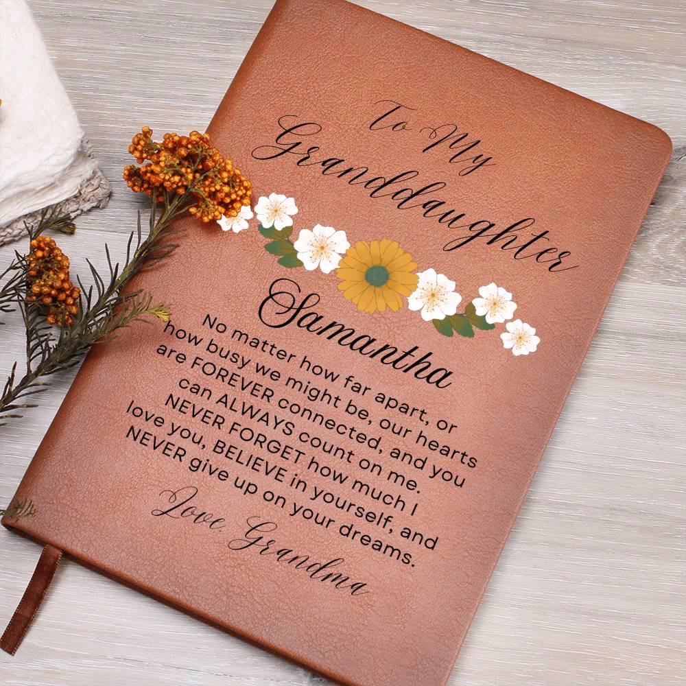 To My Bonus Daughter Personalized Leather Journal – Stepdad