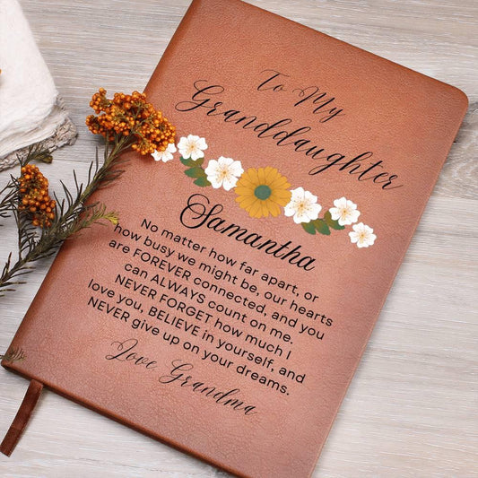 To My Bonus Daughter Personalized Leather Journal – Stepdad
