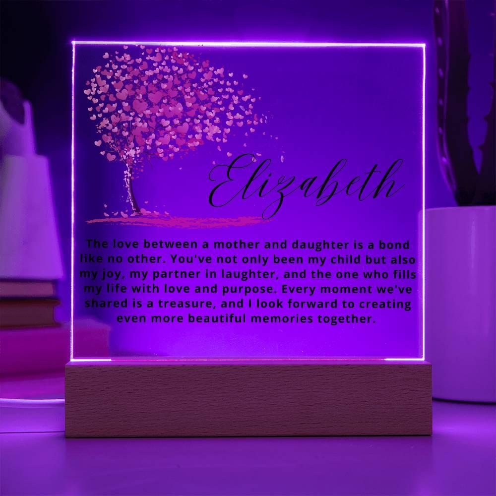 Personalized Mother Daughter LED Acrylic Plaque – view 9