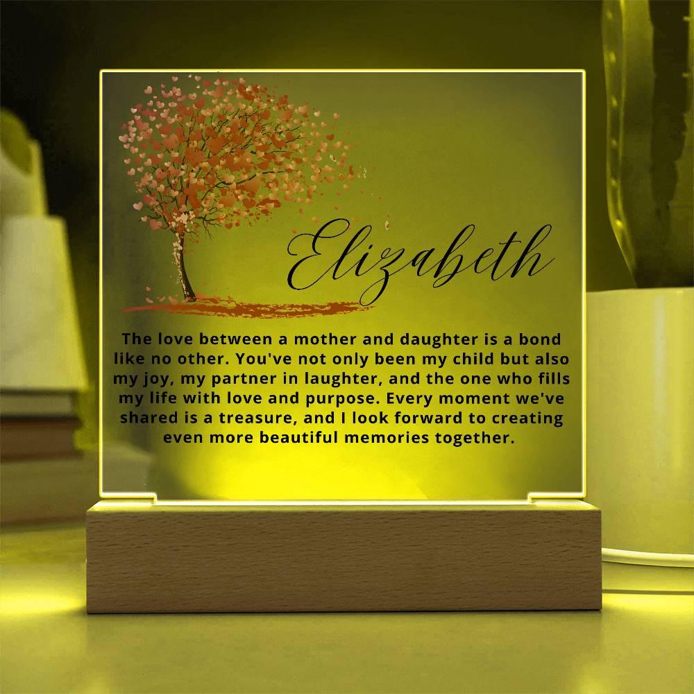 Personalized Mother Daughter LED Acrylic Plaque – view 3