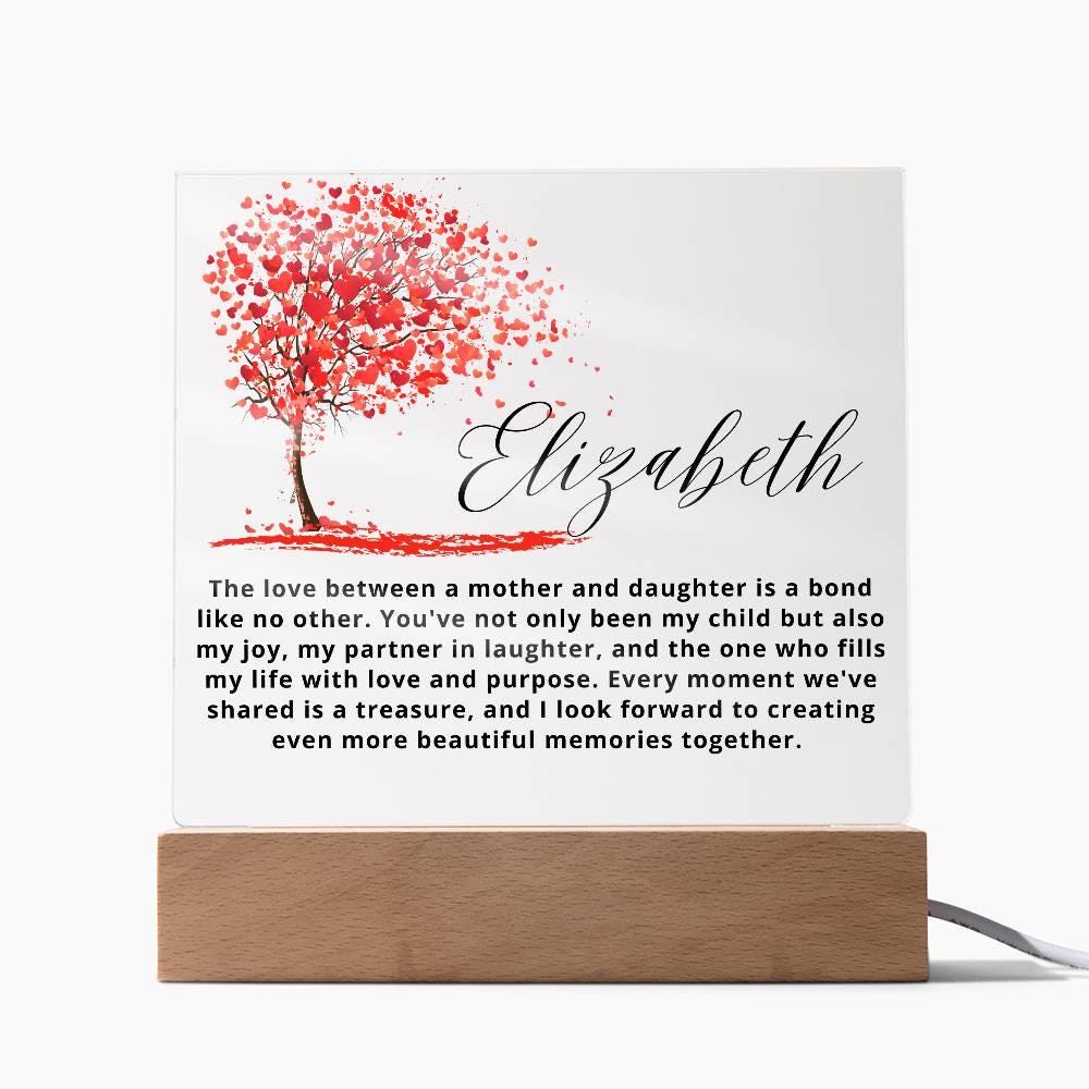Personalized Mother Daughter LED Acrylic Plaque – view 6