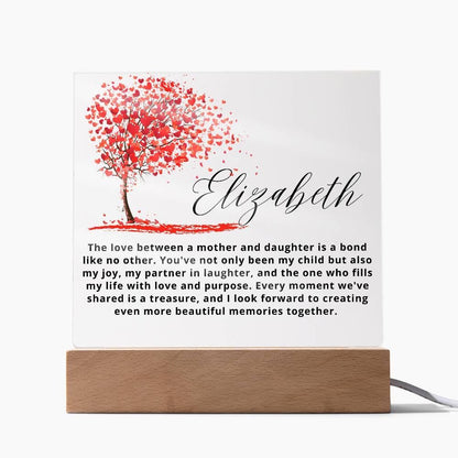 Personalized Mother Daughter LED Acrylic Plaque – view 6