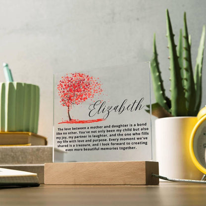 Personalized Mother Daughter LED Acrylic Plaque – view 2