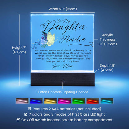 Personalized Custom Name To My Daughter LED Acrylic Plaque – view 5