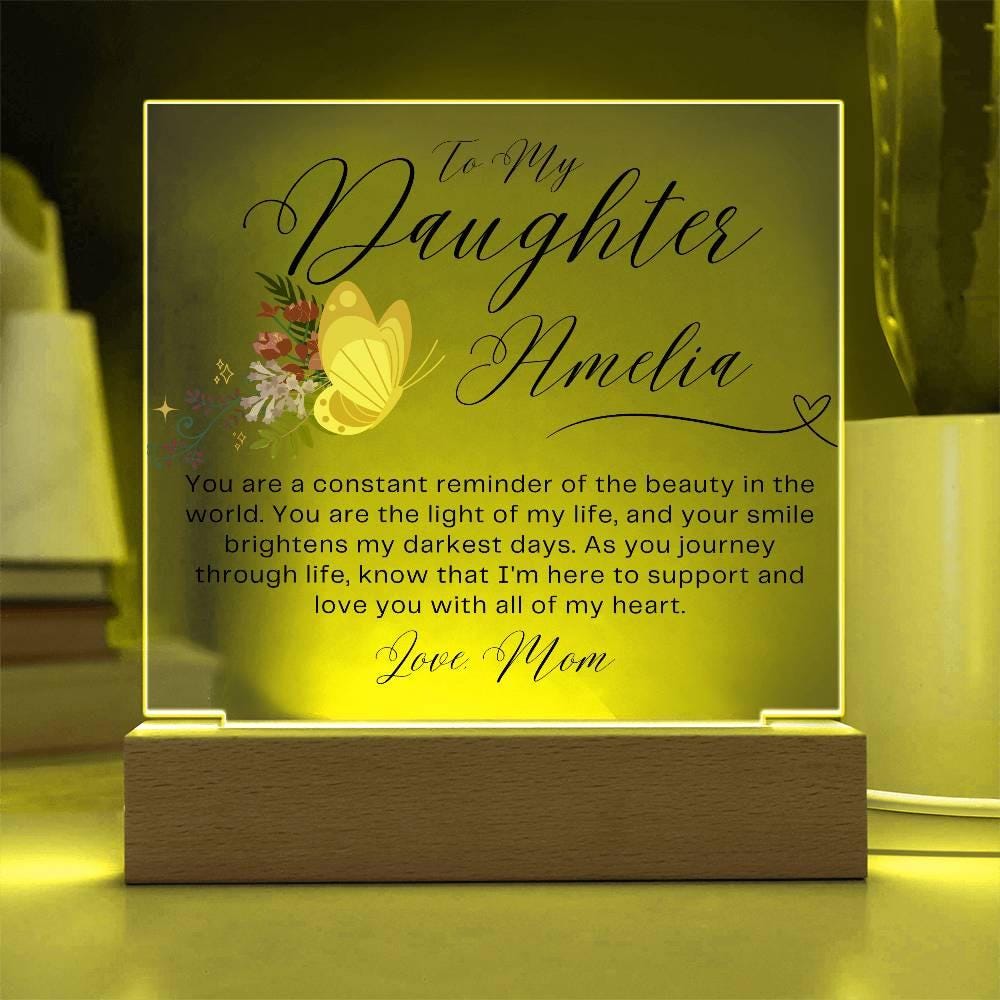 Personalized Custom Name To My Daughter LED Acrylic Plaque – view 4