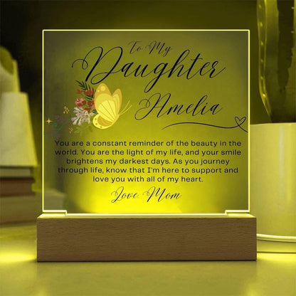 Personalized Custom Name To My Daughter LED Acrylic Plaque – view 4