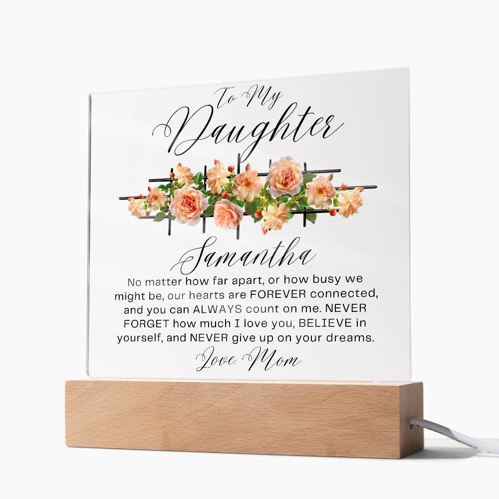 Personalized To My Daughter Custom Name LED Acrylic Plaque – view 8