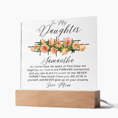 Personalized To My Daughter Custom Name LED Acrylic Plaque – view 8
