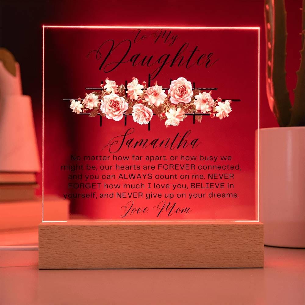 Personalized To My Daughter Custom Name LED Acrylic Plaque – view 9