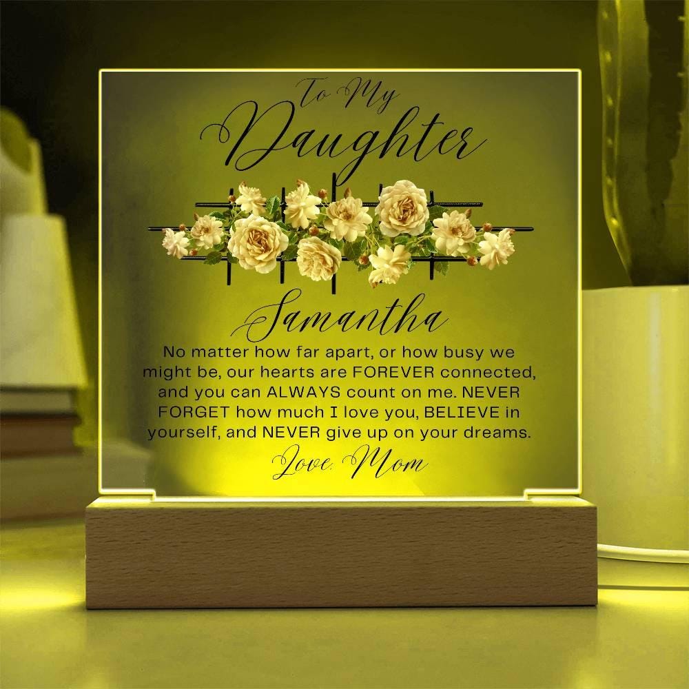 Personalized To My Daughter Custom Name LED Acrylic Plaque – view 3