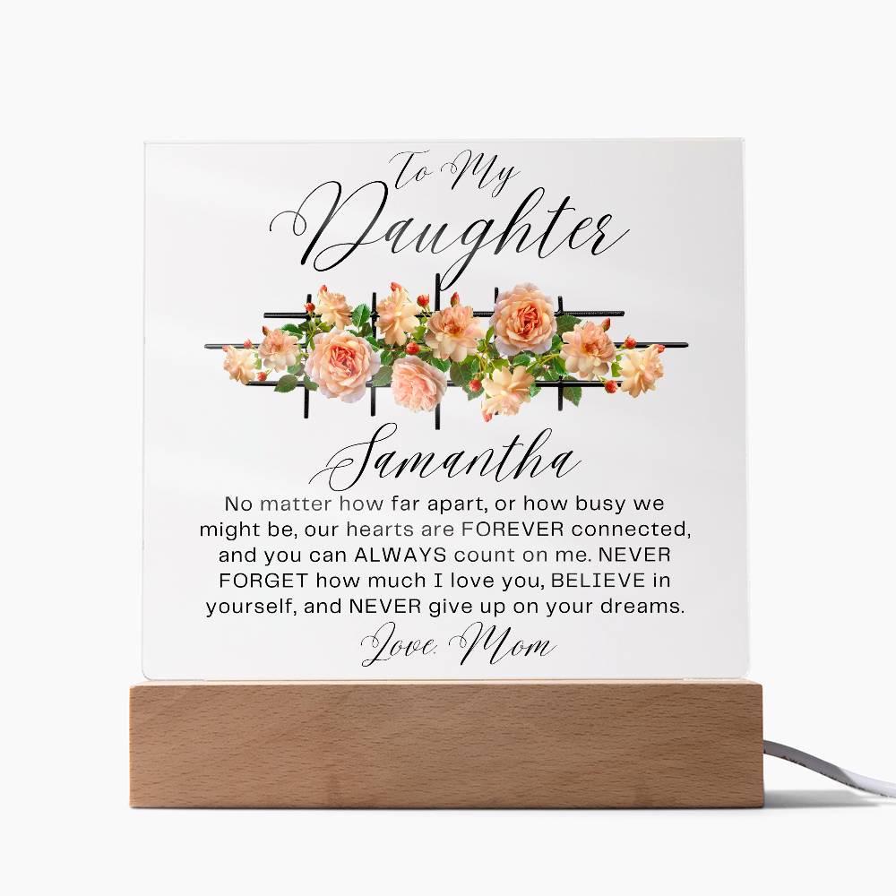 Personalized To My Daughter Custom Name LED Acrylic Plaque – view 6