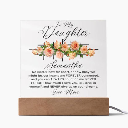 Personalized To My Daughter Custom Name LED Acrylic Plaque – view 6