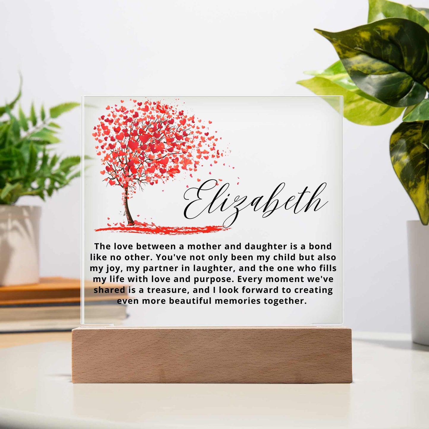 Personalized Mother Daughter LED Acrylic Plaque