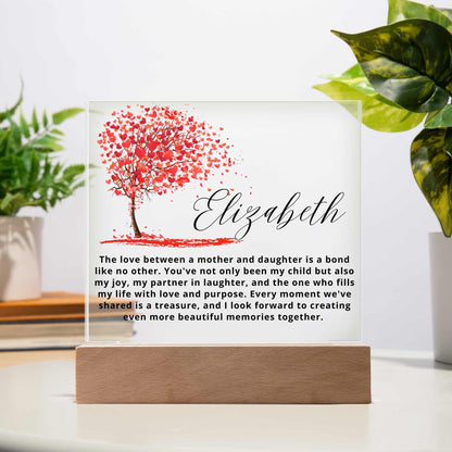 Personalized Mother Daughter LED Acrylic Plaque