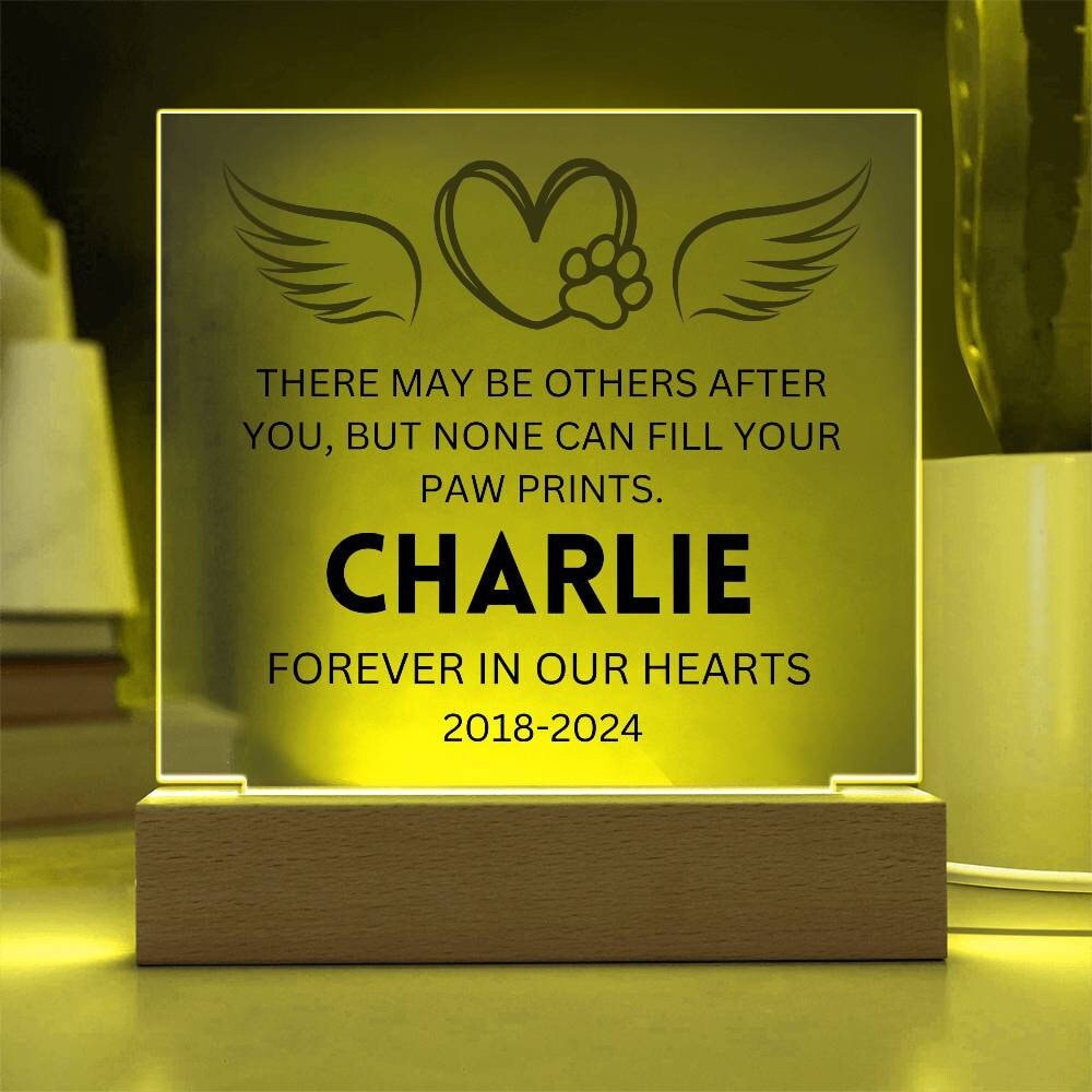 Pet Memorial Plaque Sympathy Gift for Pet Loss Remembrance