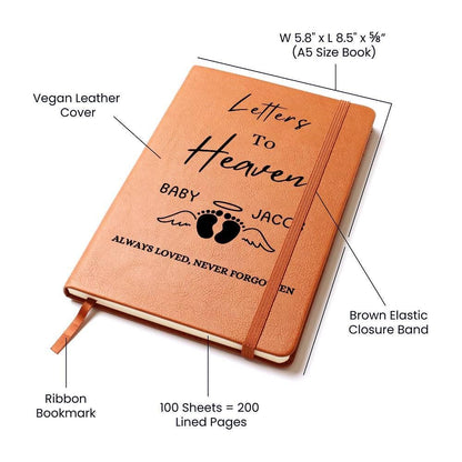 Letters to heaven Child loss memorial grief journal – Miscarriage Gift – view 5