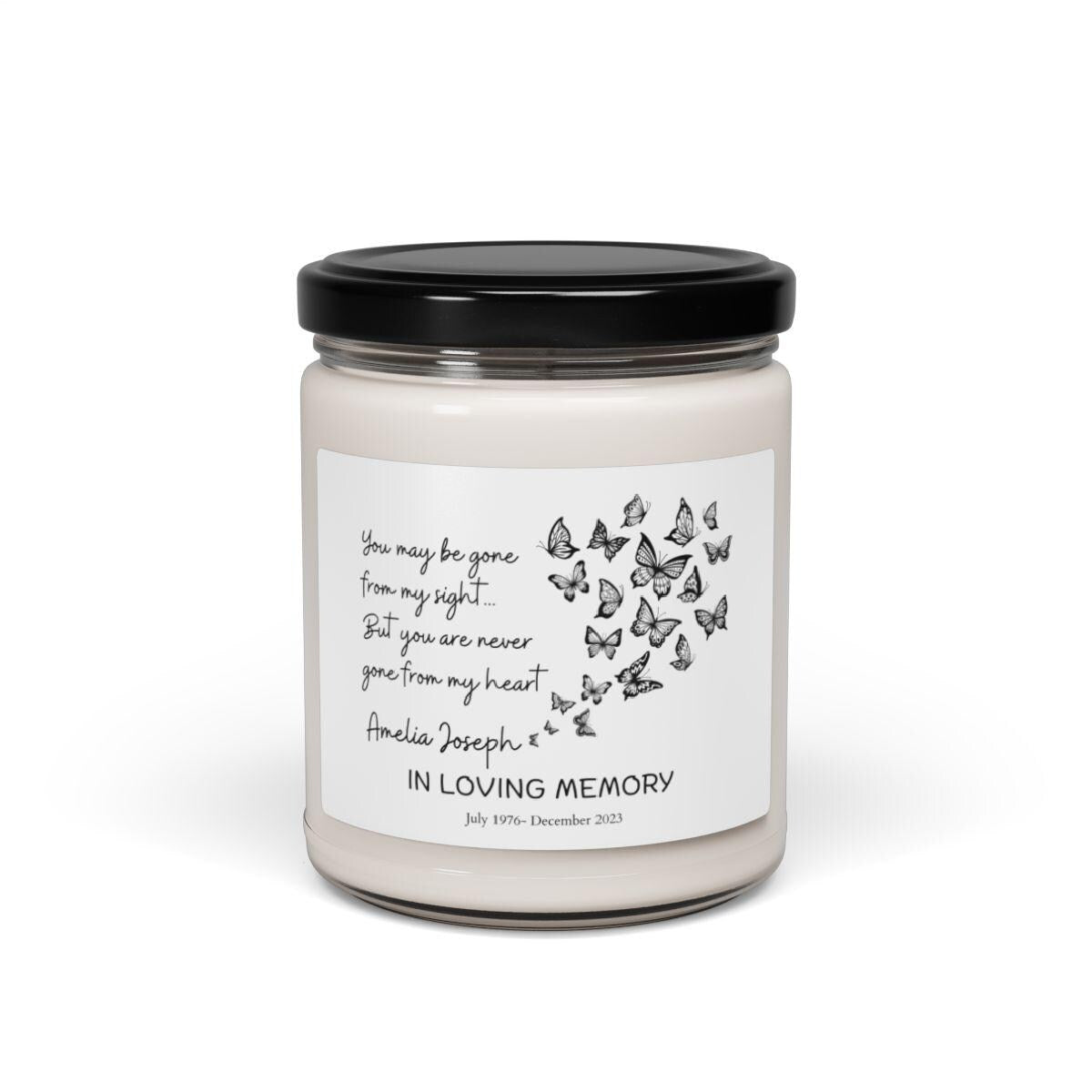 You may be gone Personalized memorial 9oz candle – Sympathy Gift – view 6