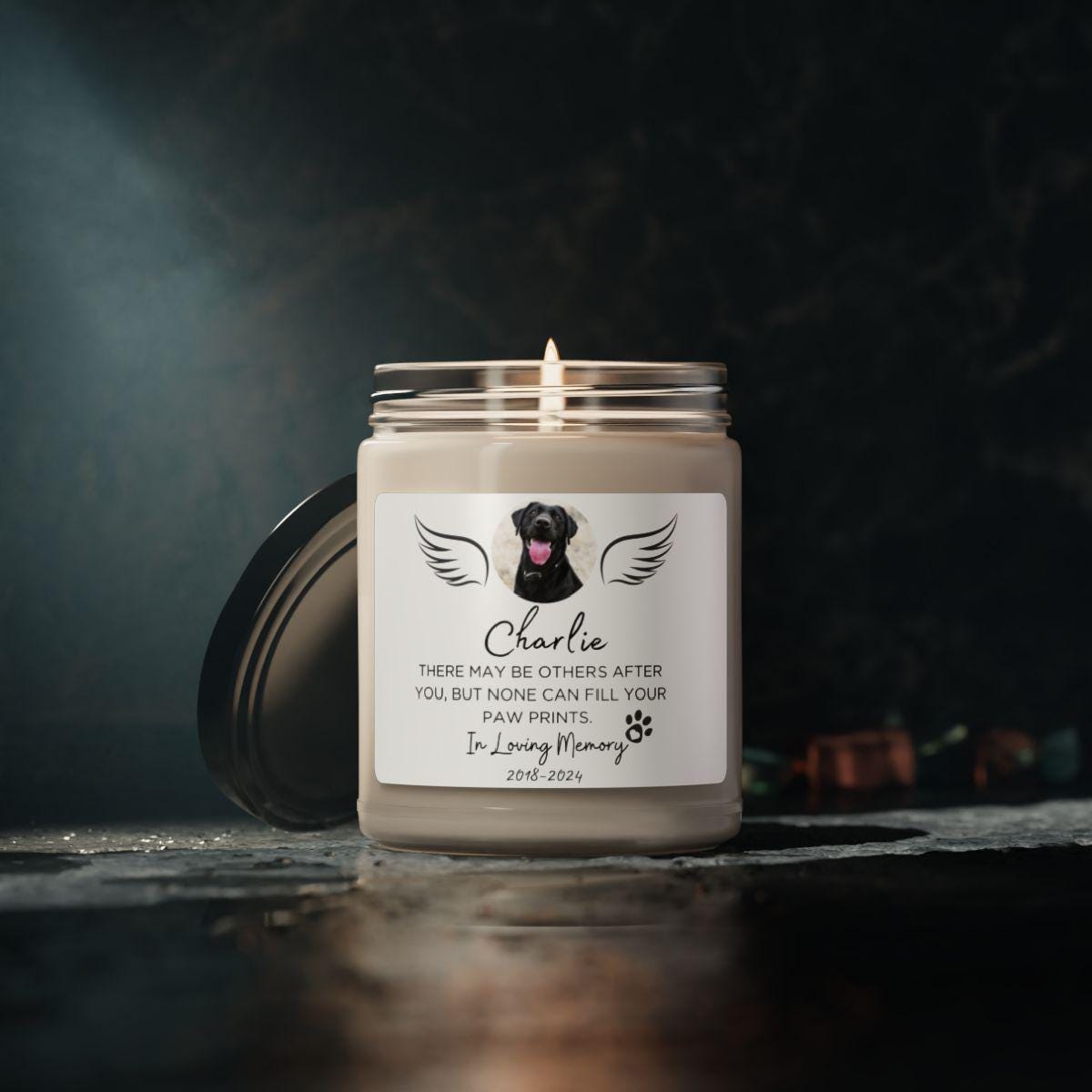 Custom Pet Memorial Candle – Pet Remembrance Gift – view 9
