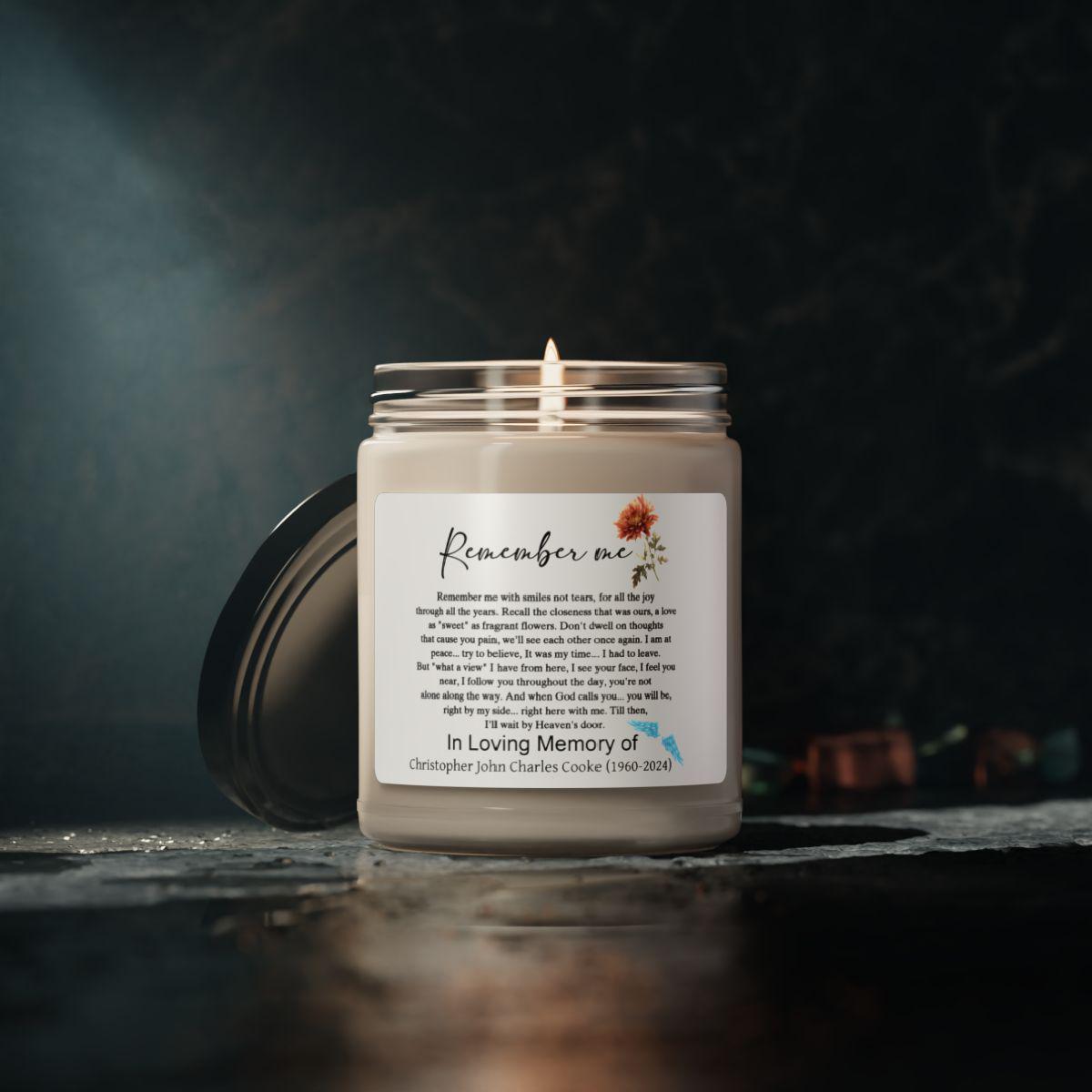 Remember me personalized memorial 9oz candle – Sympathy gift – view 6
