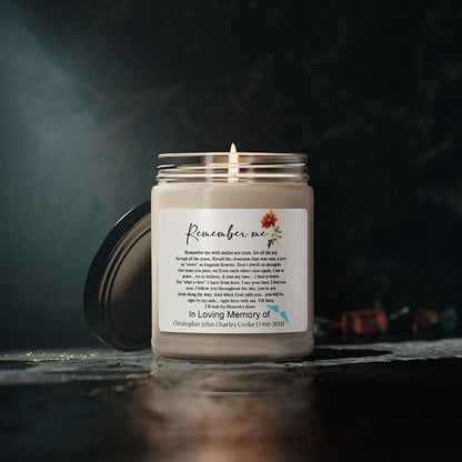Remember me personalized memorial 9oz candle – Sympathy gift – view 6