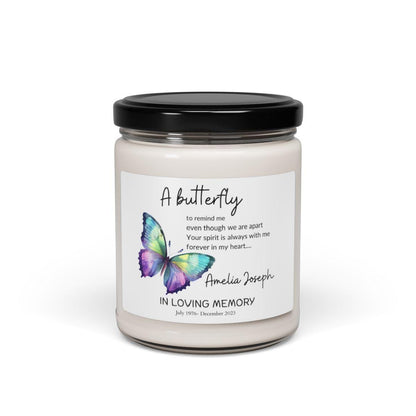 A Butterfly Memorial Candle – Personalized Loss of loved ones candle – view 9