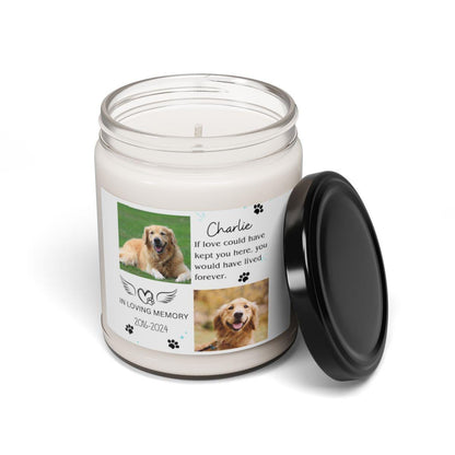 Custom Loss of Pet Memorial Soy Candle – Loss of Dog Remembrance Gift – view 9