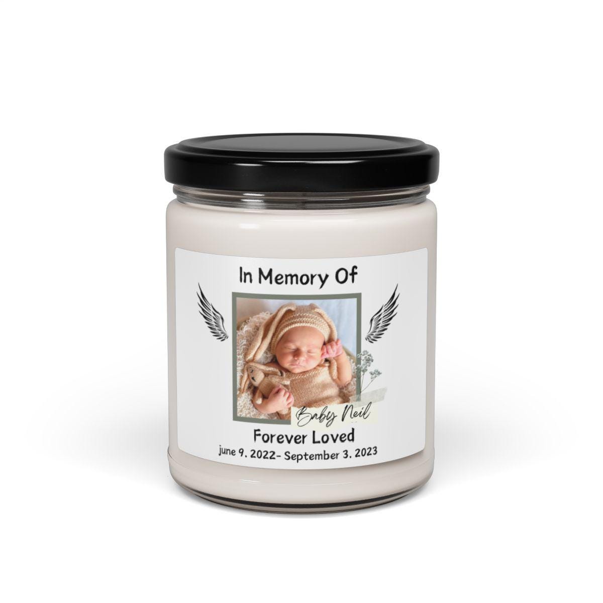 Custom Baby Memorial Candle – Loss of child Gift – view 8