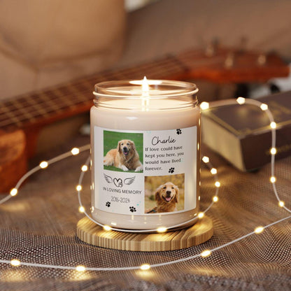 Custom Loss of Pet Memorial Soy Candle – Loss of Dog Remembrance Gift