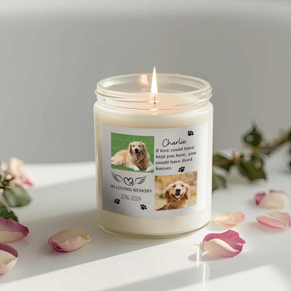 Custom Loss of Pet Memorial Soy Candle – Loss of Dog Remembrance Gift – view 8