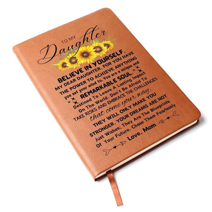 To My Daughter Personalized Sunflower Leather Journal – Gifts from Dad – view 10