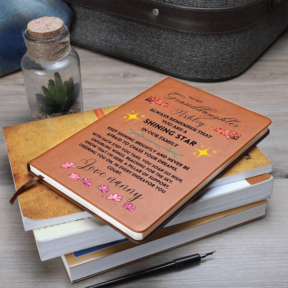 Granddaughter Personalized Leather Journal – Custom Name Journal – view 5