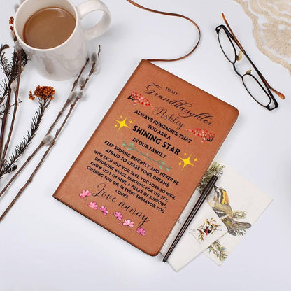 Granddaughter Personalized Leather Journal – Custom Name Journal – view 9