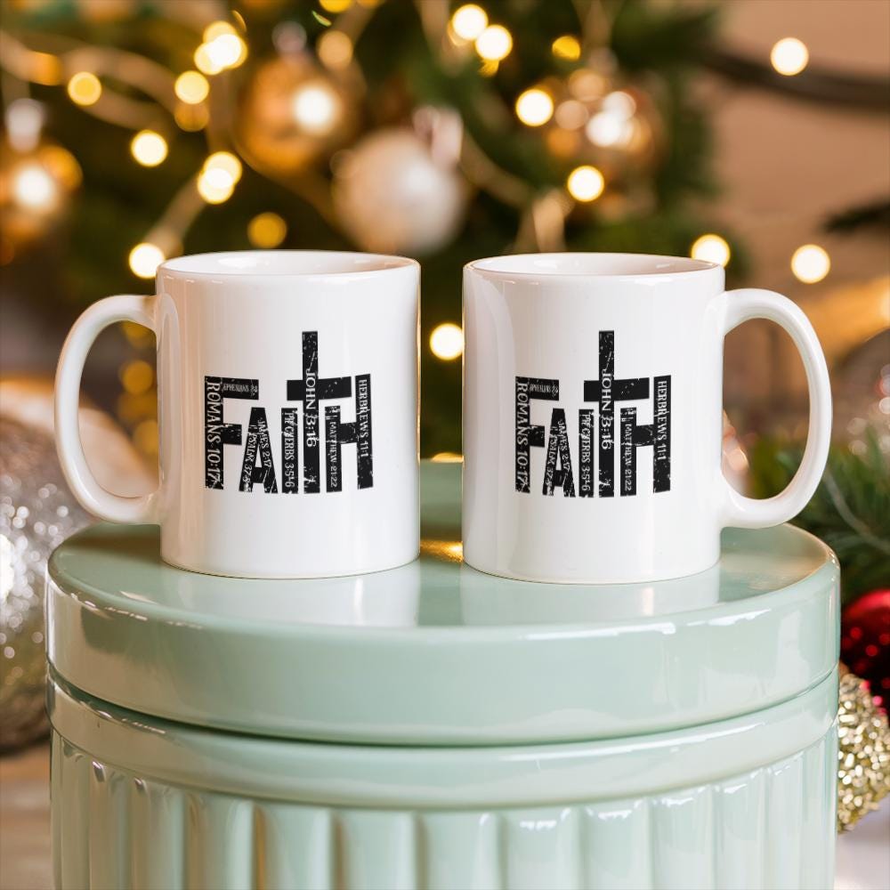 Faith Bible Verse Christian Coffee Mug – Gift for Christian Women – view 3