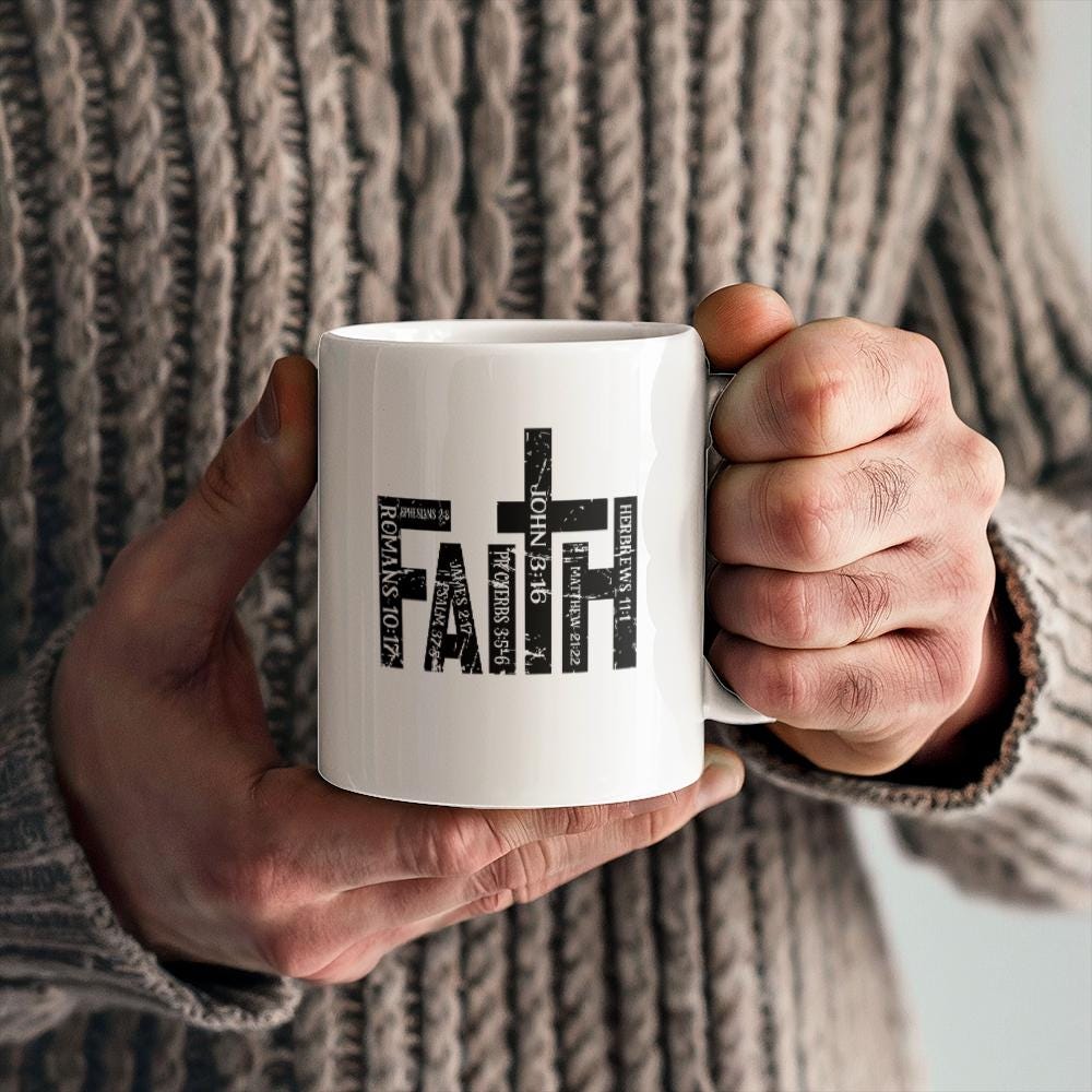 Faith Bible Verse Christian Coffee Mug – Gift for Christian Women – view 6
