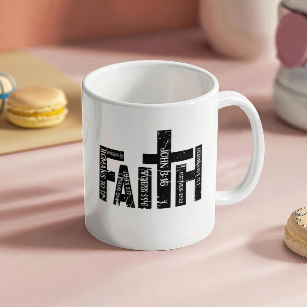 Faith Bible Verse Christian Coffee Mug – Gift for Christian Women – view 9