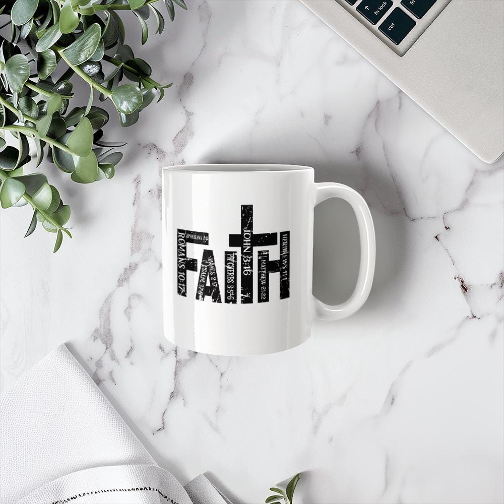 Faith Bible Verse Christian Coffee Mug – Gift for Christian Women – view 7