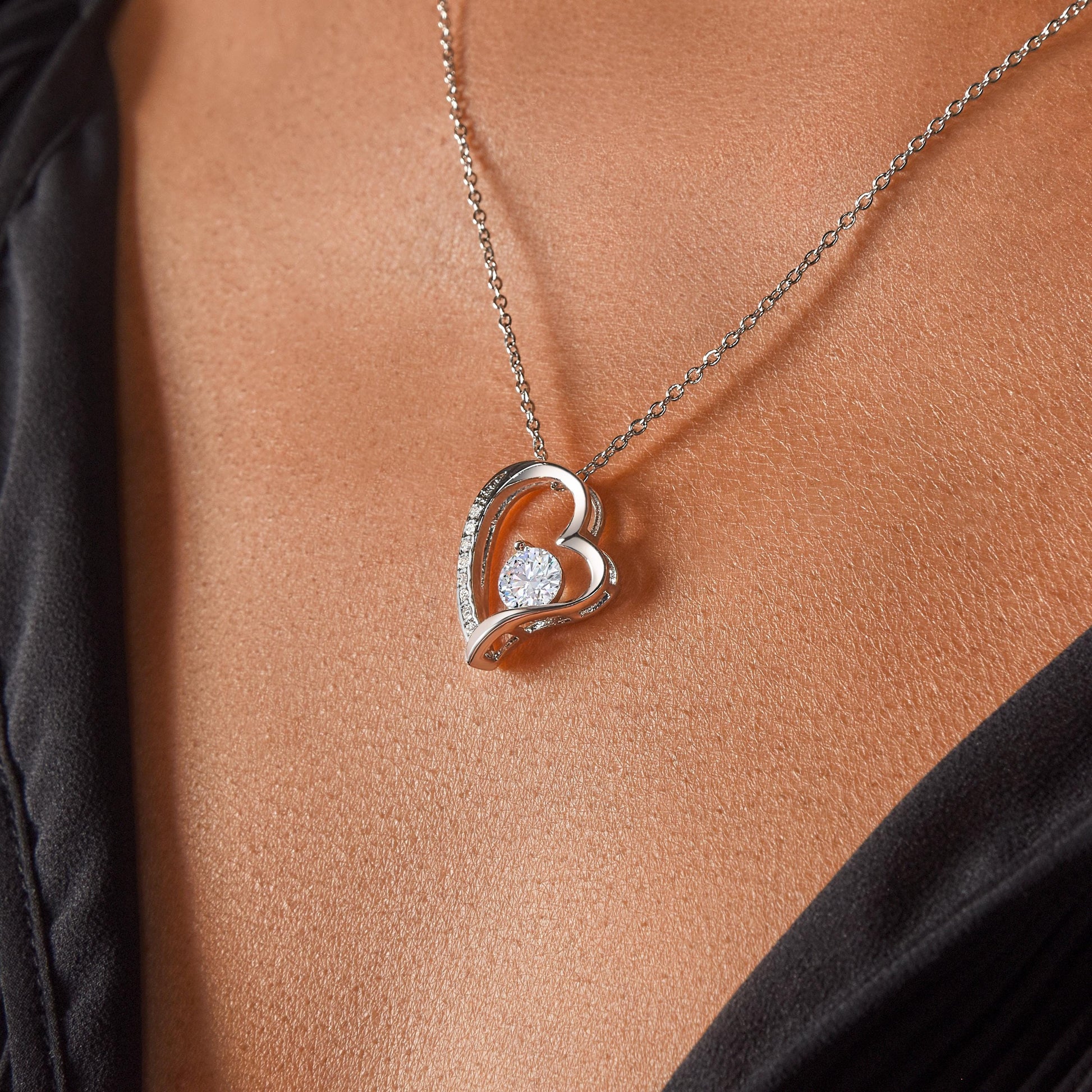 Daughter Keepsake Bundle LED Acrylic Plaque with Love knot Necklace – view 8