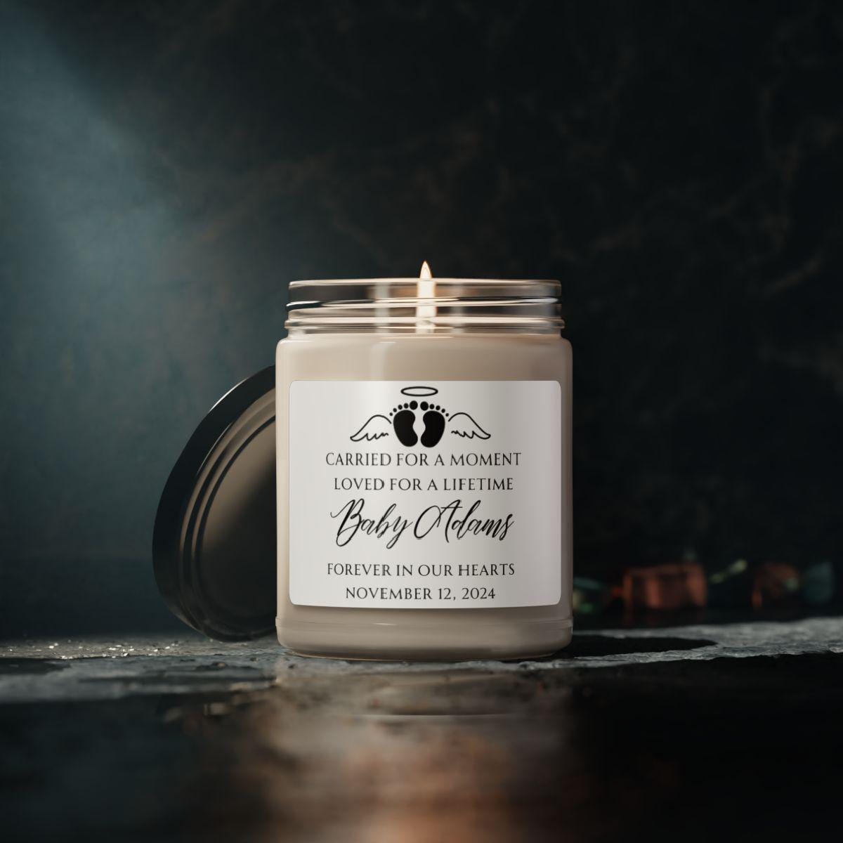 Carried for a Moment Baby Memorial Candle – Miscarriage keepsake Gift – view 8