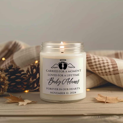 Carried for a Moment Baby Memorial Candle – Miscarriage keepsake Gift – view 9
