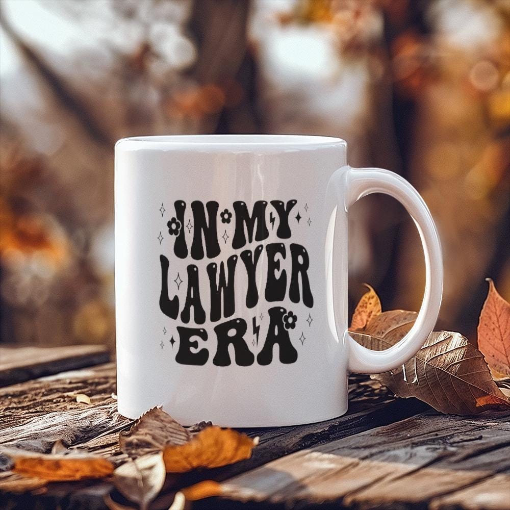 In My Lawyer Era White Ceramic Mug – Gift for Lawyer – view 5