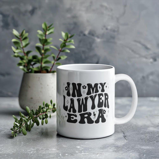 In My Lawyer Era White Ceramic Mug – Gift for Lawyer – view 2