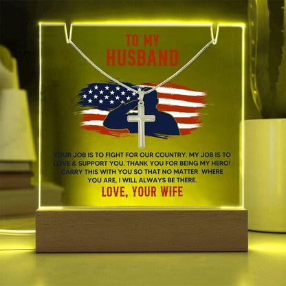 Personalized Military Husband Keepsake Bundle Acrylic Plaque – view 7