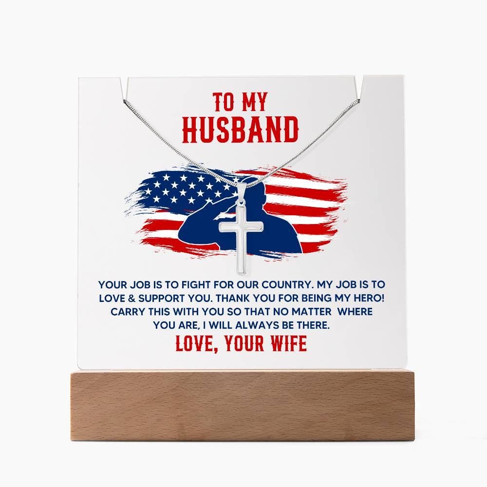 Personalized Military Husband Keepsake Bundle Acrylic Plaque – view 3