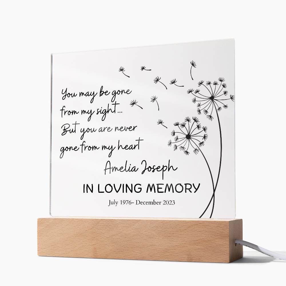Personalized Memorial Keepsake LED Acrylic Plaque – Remembrance Gifts – view 9