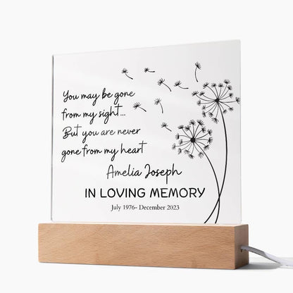 Personalized Memorial Keepsake LED Acrylic Plaque – Remembrance Gifts – view 9