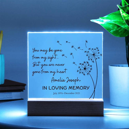 Personalized Memorial Keepsake LED Acrylic Plaque – Remembrance Gifts – view 5
