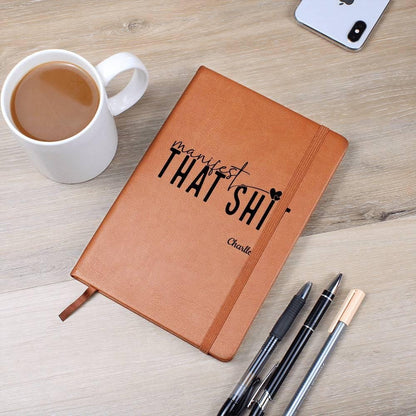 Manifest That Personalized Leather Journal – Manifesting Journal – view 7