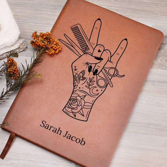 Personalized Hairdresser Leather Journal – Hairdresser Gift