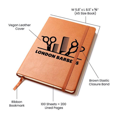 Personalized Barber Shop Leather Journal – Gift for Barber Dad – view 5