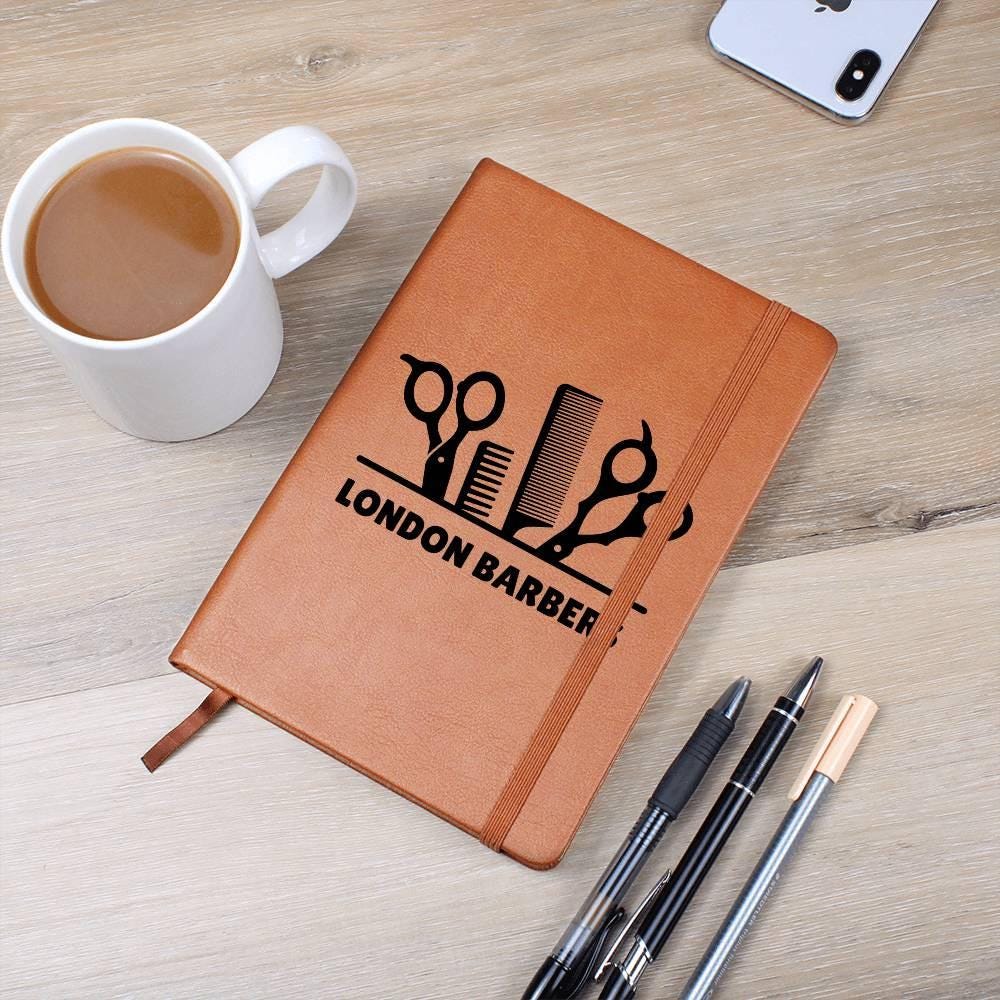 Personalized Barber Shop Leather Journal – Gift for Barber Dad – view 3